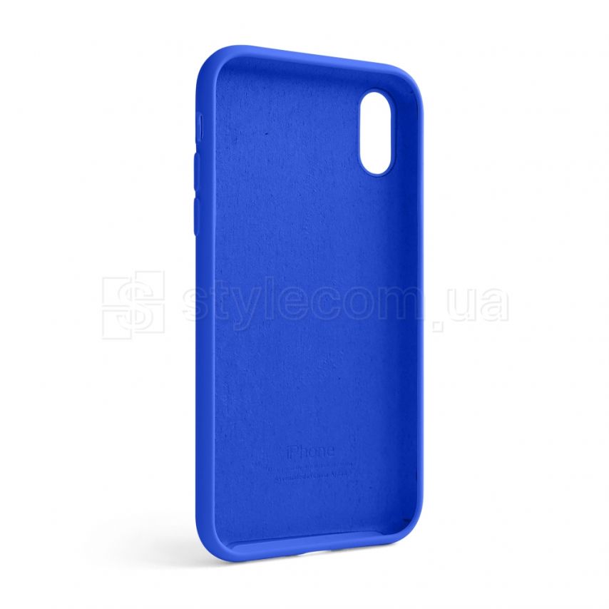 Чехол Full Silicone Case для Apple iPhone Xr iris shiny blue (44)