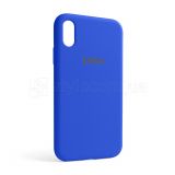 Чехол Full Silicone Case для Apple iPhone Xr iris shiny blue (44)
