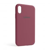 Чехол Full Silicone Case для Apple iPhone Xr maroon (42)