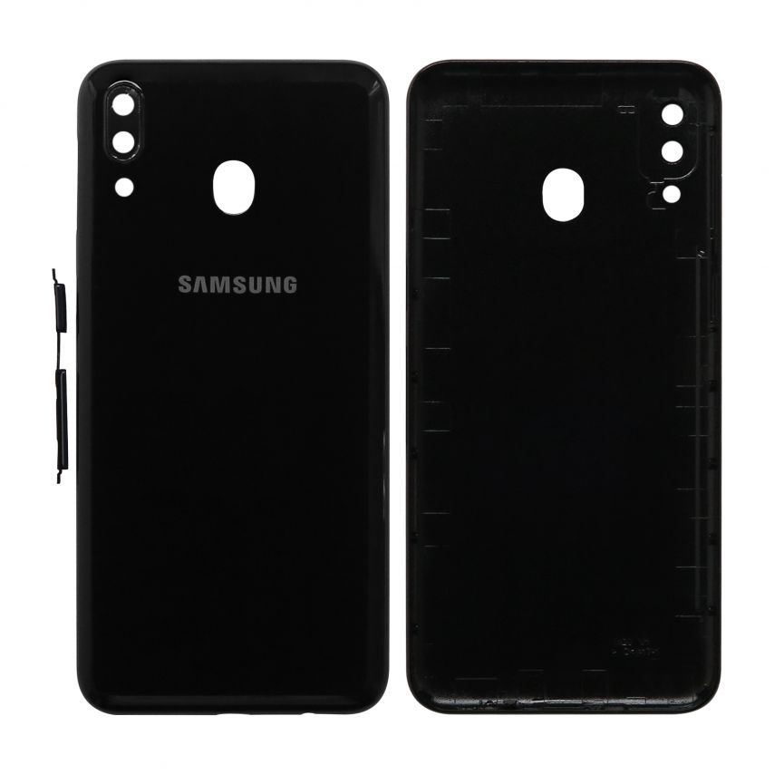 Корпус для Samsung Galaxy M20/M205 (2019) со стеклом камеры black High Quality