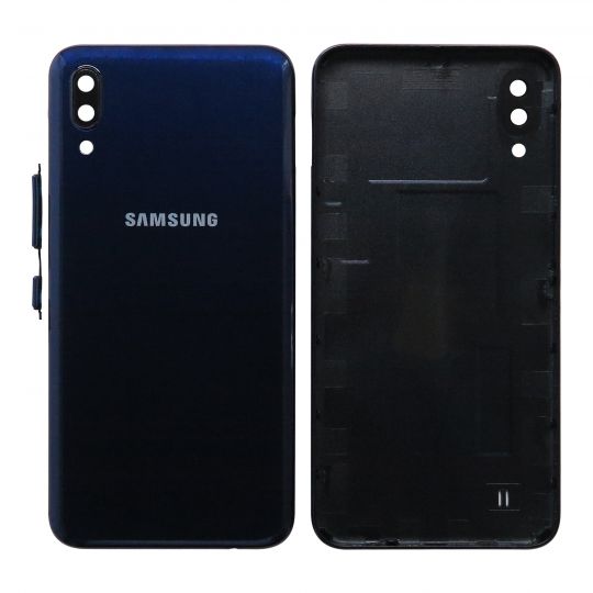 Корпус для Samsung Galaxy M10/M105 (2019) со стеклом камеры blue High Quality