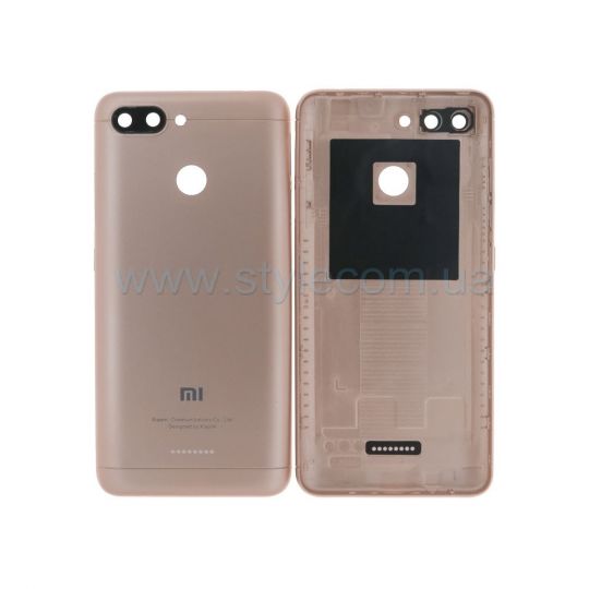 Корпус для Xiaomi Redmi 6 зі склом камери gold High Quality