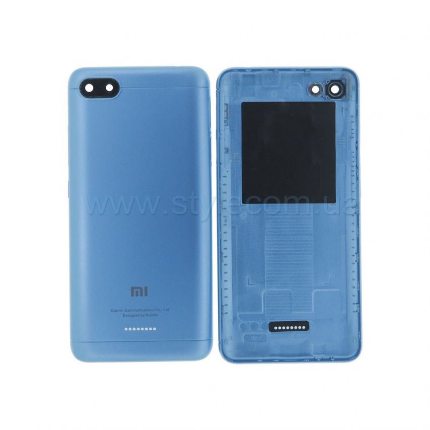 Корпус для Xiaomi Redmi 6A зі склом камери blue High Quality