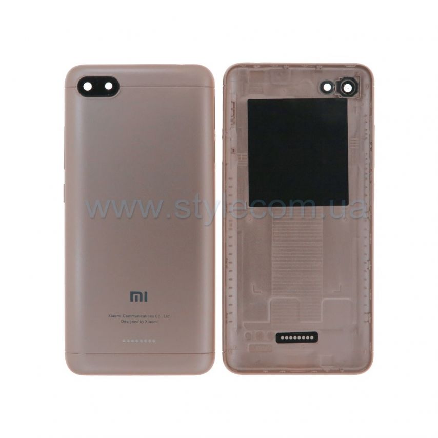 Корпус для Xiaomi Redmi 6A зі склом камери gold High Quality