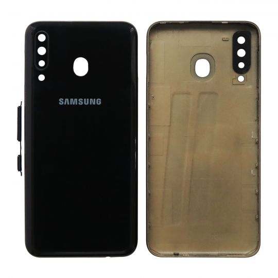 Корпус для Samsung Galaxy M30/M305 (2019) со стеклом камеры black High Quality