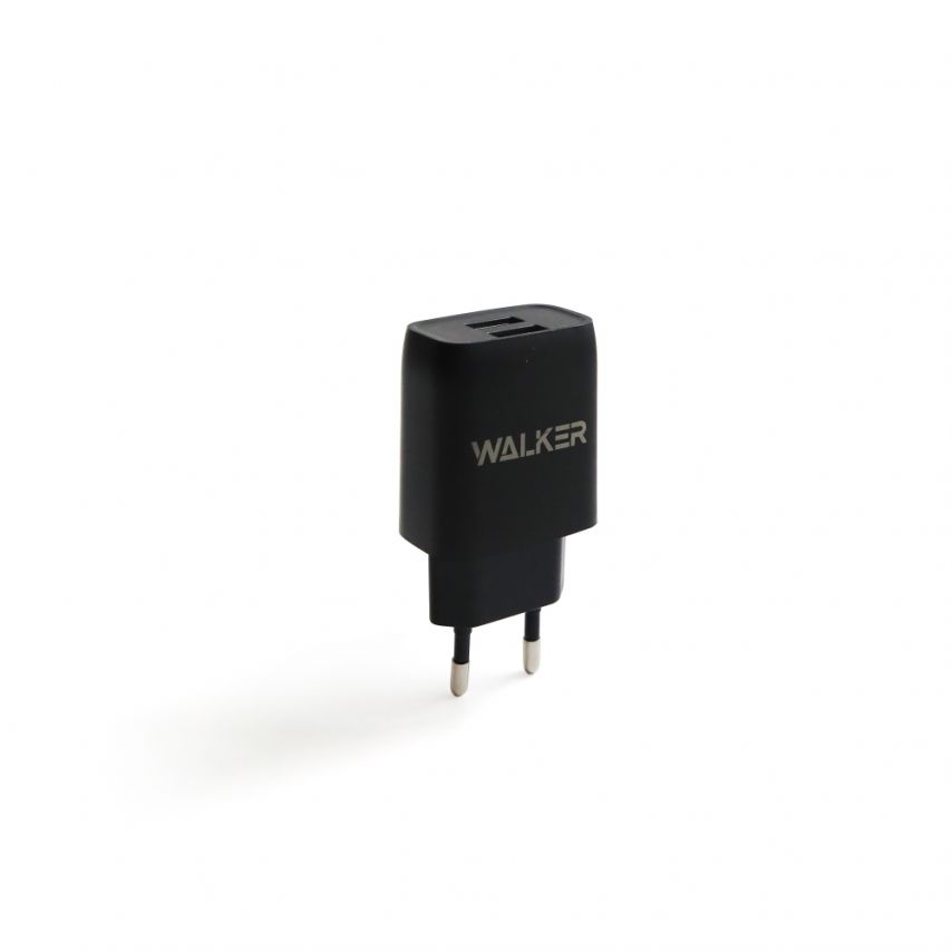 Мережевий зарядний пристрій (адаптер) WALKER WH-31 2USB / 2.1A black