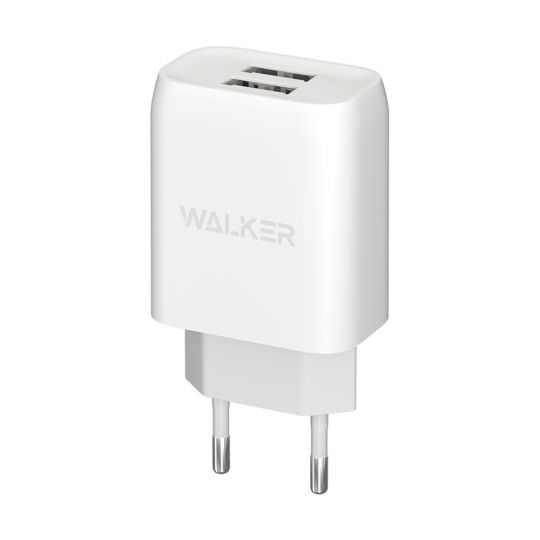 Сетевое зарядное устройство (адаптер) WALKER WH-31 2USB / 2.1A white