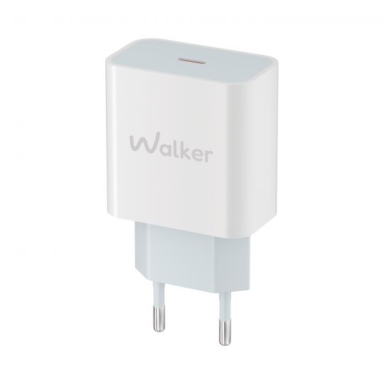 Мережевий зарядний пристрій (адаптер) WALKER WH-39 PD / 3A / 20W white - купити за 252.51 грн у Києві, Україні