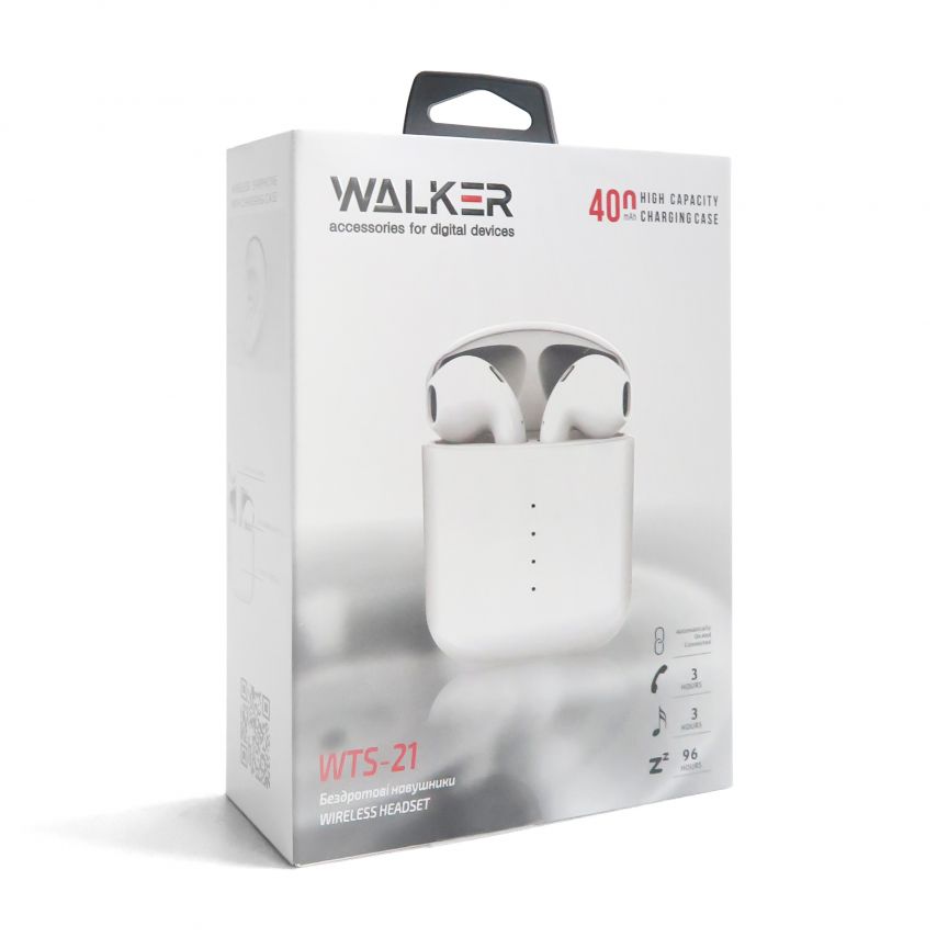 Наушники Bluetooth WALKER WTS-21 white