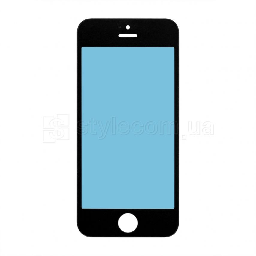 Стекло для переклейки для Apple iPhone 5s с рамкой без OCA-плёнки black Original Quality