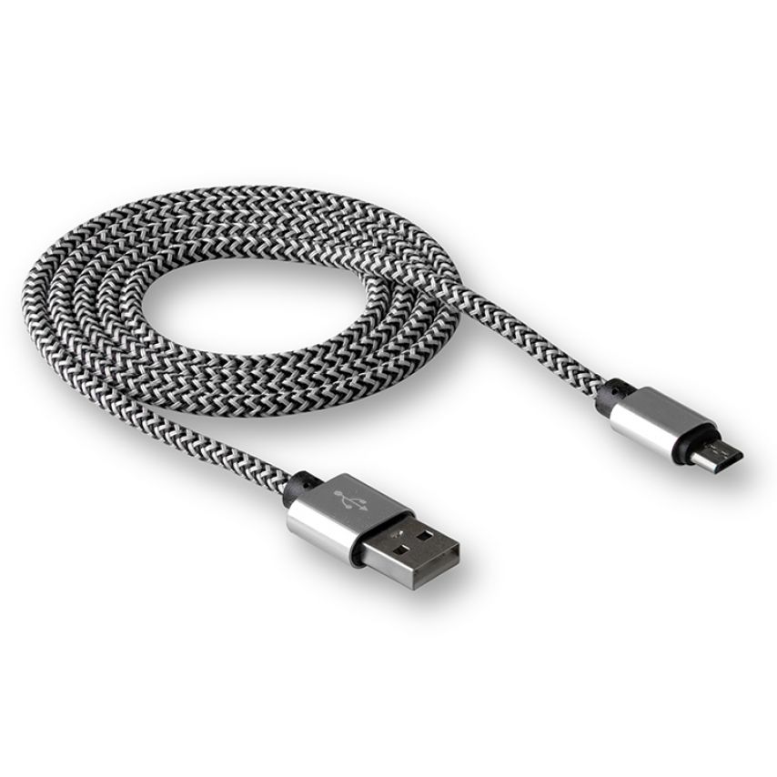 Кабель USB WALKER C520 Micro white/black