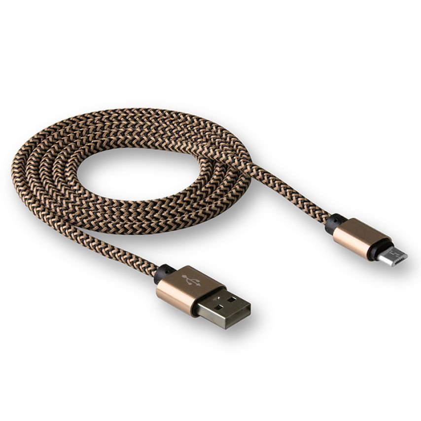 Кабель USB WALKER C520 Micro gold/black