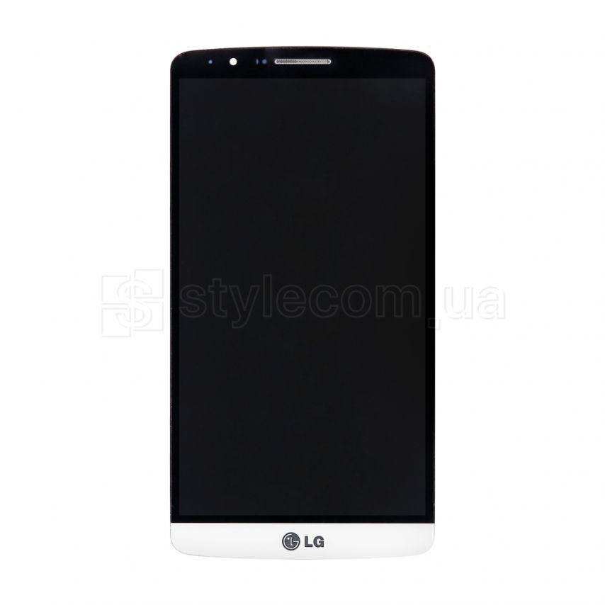 Дисплей (LCD) для LG Optimus G3 D855, D858, D859 с тачскрином и рамкой white Original Quality