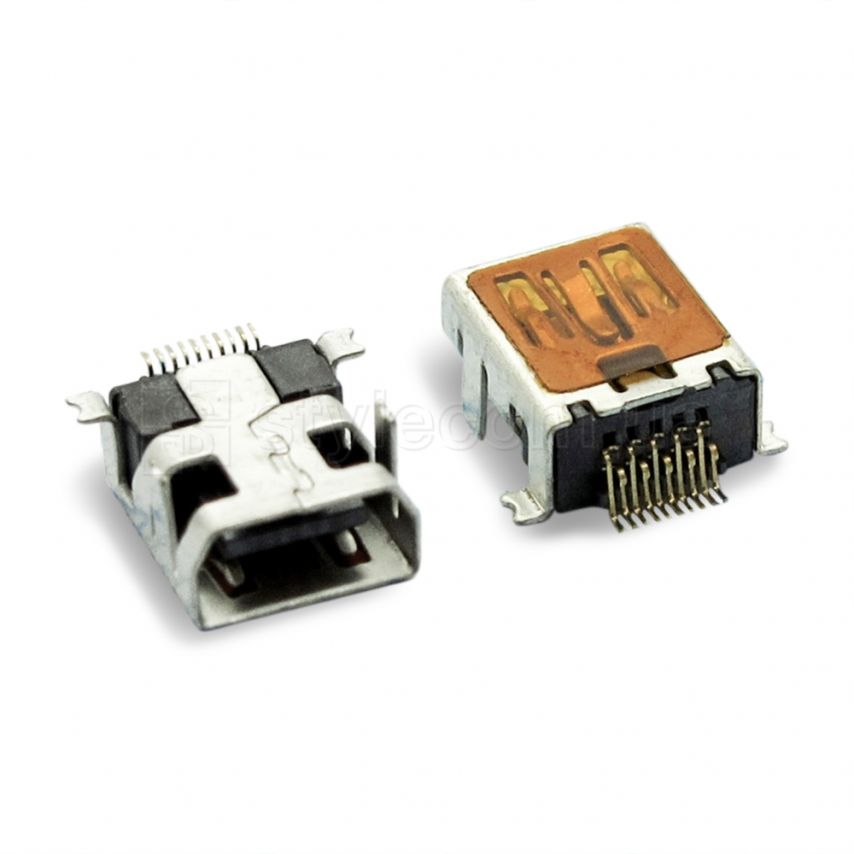 Разъем зарядки (гнездо) для Mini USB длинный (10 pin)