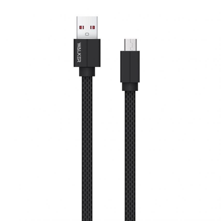 Кабель USB WALKER C755 Micro короткий black