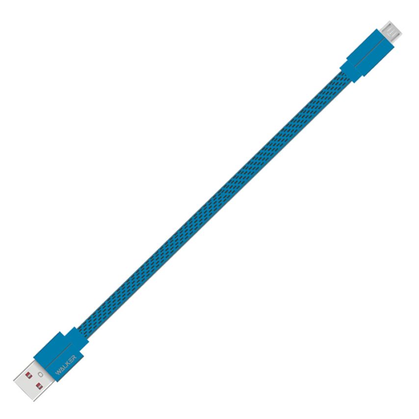 Кабель USB WALKER C755 Micro короткий blue