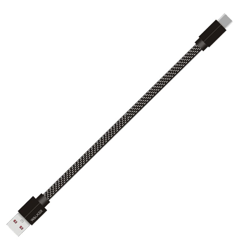 Кабель USB WALKER C755 Type-C короткий black