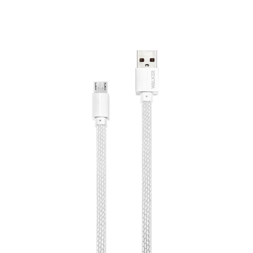 Кабель USB WALKER C755 Micro короткий white