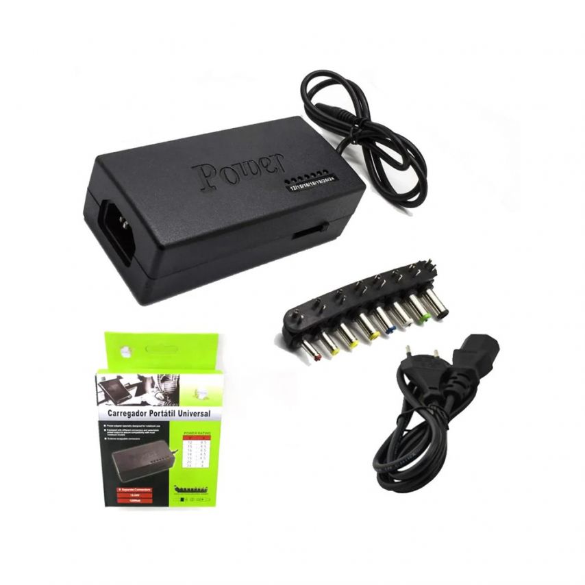Зарядное устройство для ноутбуков (универсальное) 96W black