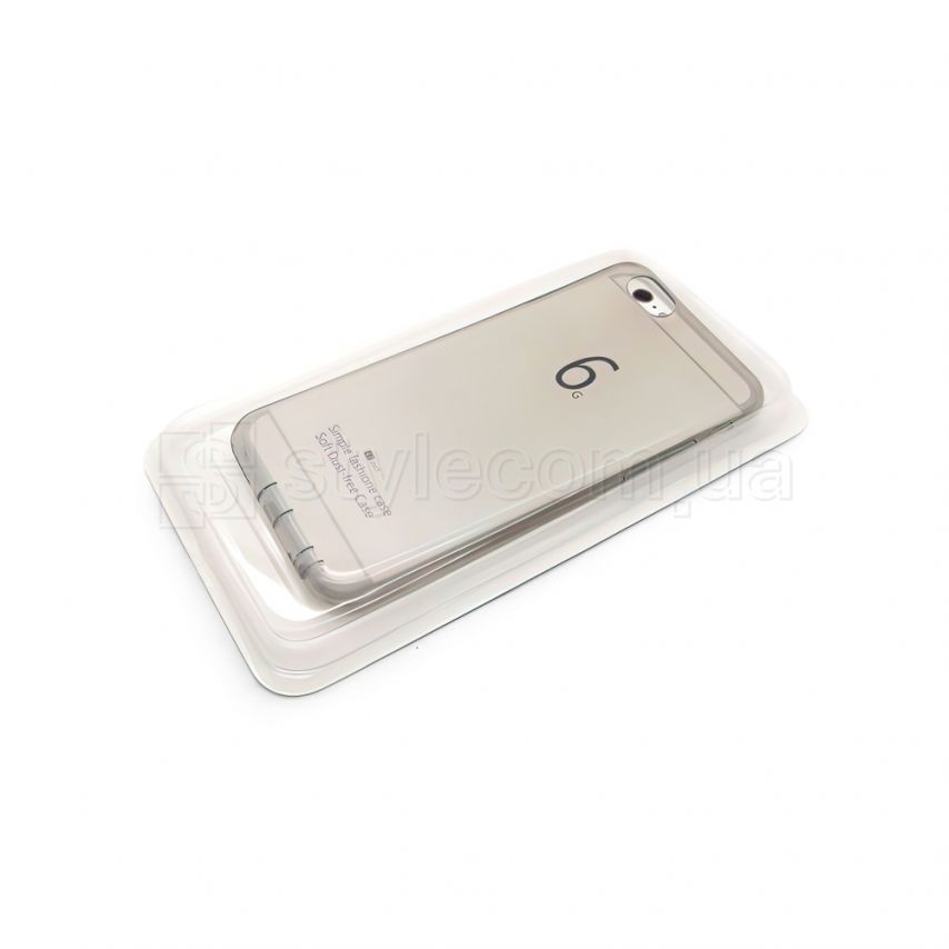 Чехол силиконовый (с заглушками) для Apple iPhone 6, 6s grey