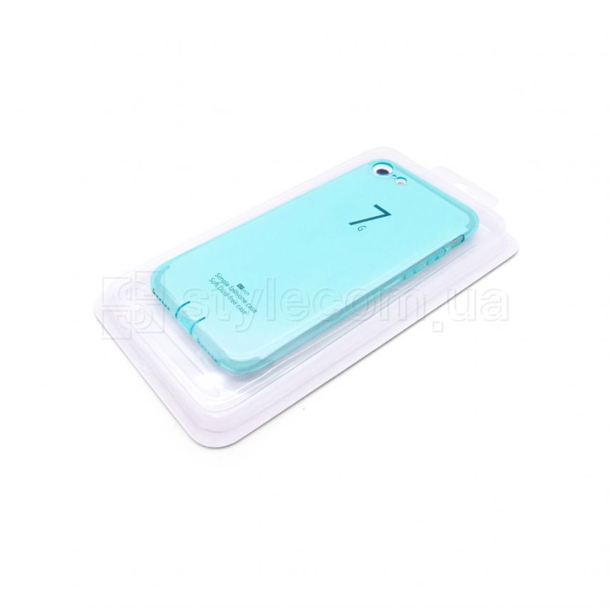 Чехол силиконовый (с заглушками) для Apple iPhone 7, 8, SE 2020 blue