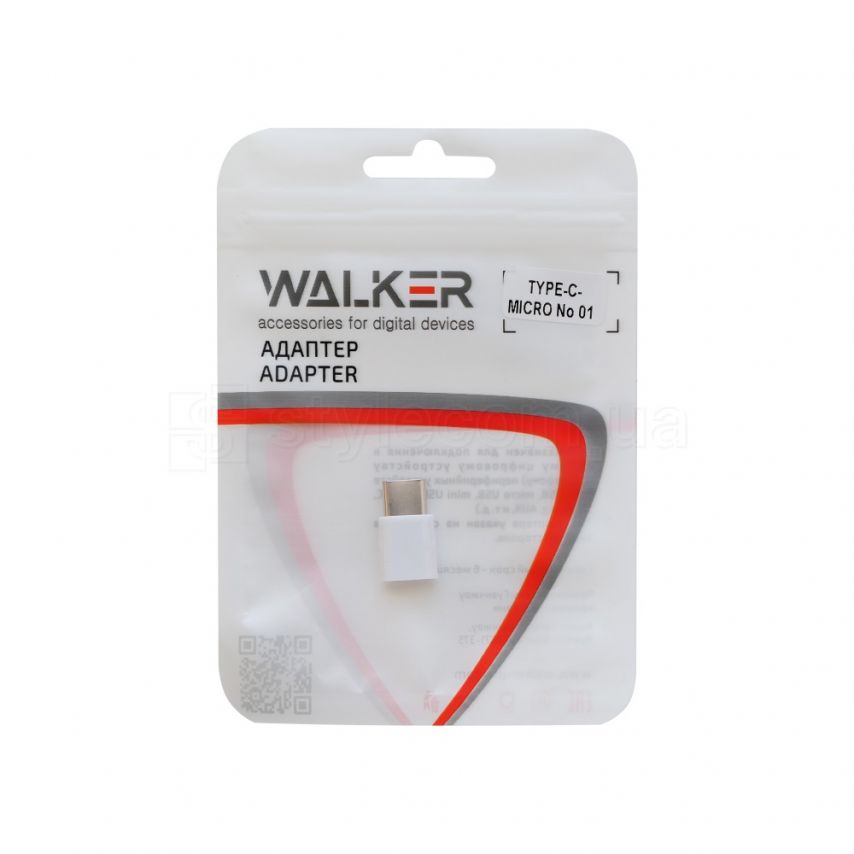 Переходник WALKER Type-C to Micro (AMTC01) plastic mix color