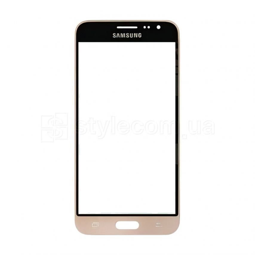 Скло дисплея для переклеювання Samsung Galaxy J3/J320 (2016) black/gold Original Quality