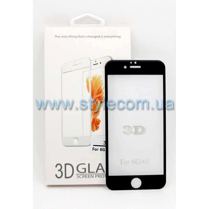 Защитное стекло 3D для Apple iPhone 6, 6s black