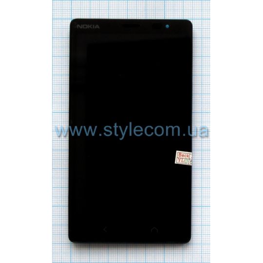 Дисплей (LCD) Nokia X2 Dual sim + тачскрин с рамкой black Original Quality - купить за {{product_price}} грн в Киеве, Украине