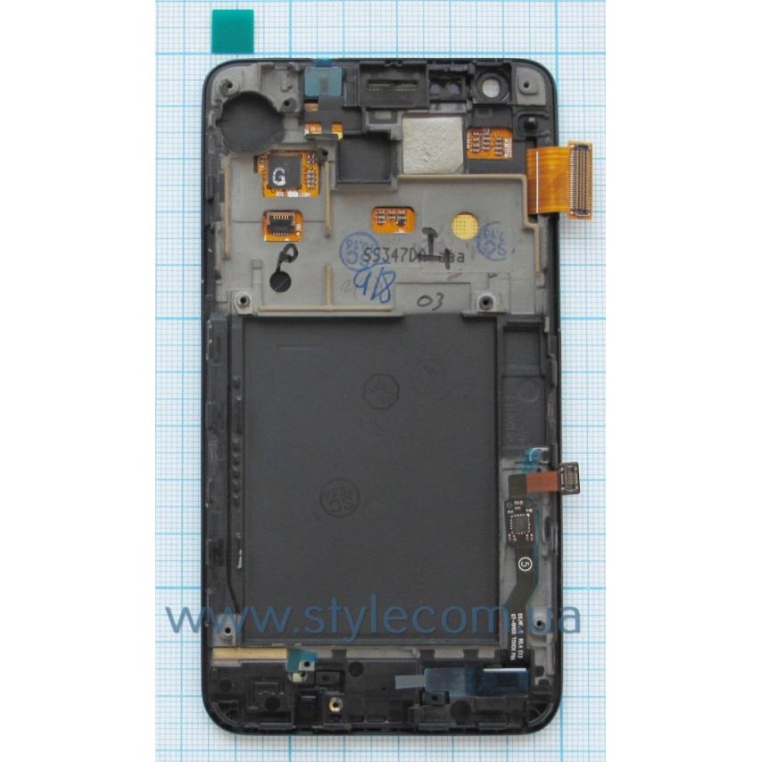 Дисплей (LCD) для Samsung i9100 з тачскріном та рамкою dark blue (TFT) China Original