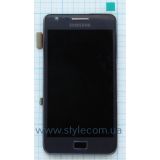 Дисплей (LCD) для Samsung i9100 з тачскріном та рамкою dark blue (TFT) China Original