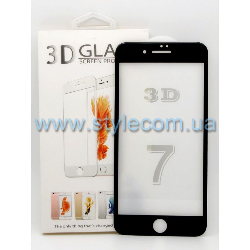Захисне скло 3D для Apple iPhone 7 Plus, 8 Plus black