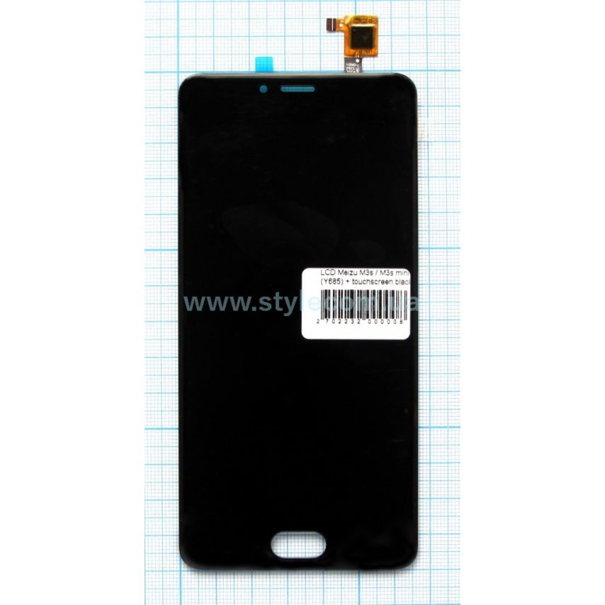 Дисплей (LCD) для Meizu M3S, M3S mini Y685 з тачскріном black High Quality