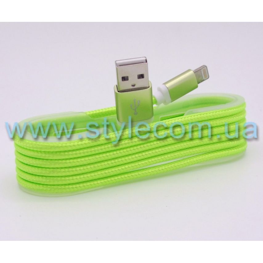 Кабель USB Lightning light green