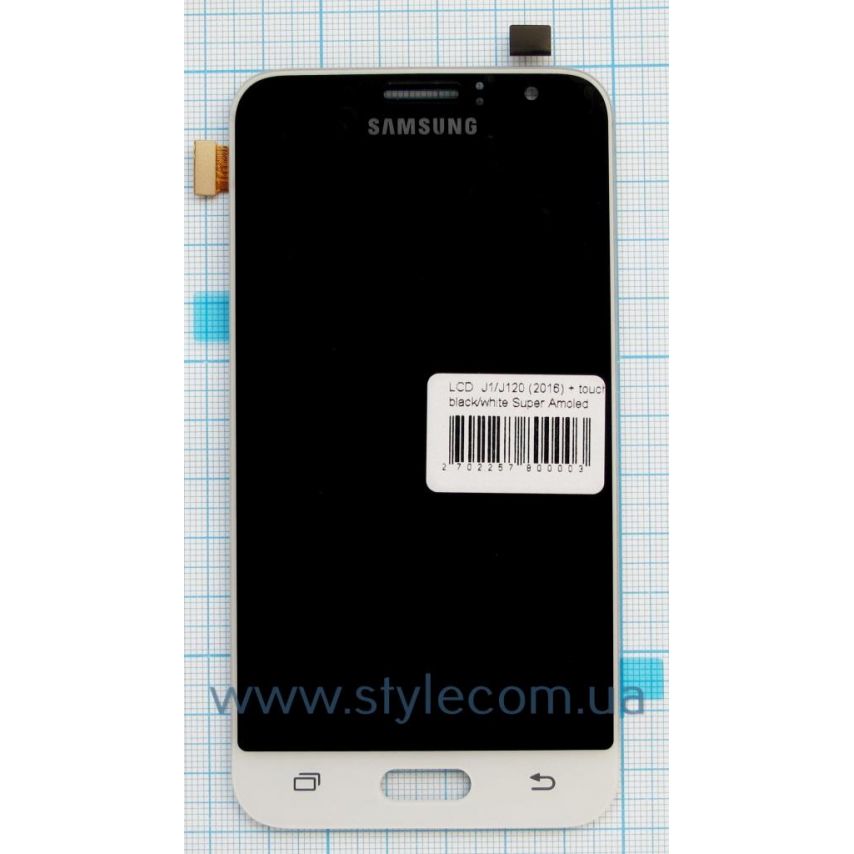 Дисплей (LCD) для Samsung Galaxy J1/J120 (2016) с тачскрином black/white (Oled) Original Quality