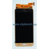 Дисплей (LCD) для Samsung Galaxy J3/J320 (2016) з тачскріном black/gold (Oled) Original Quality