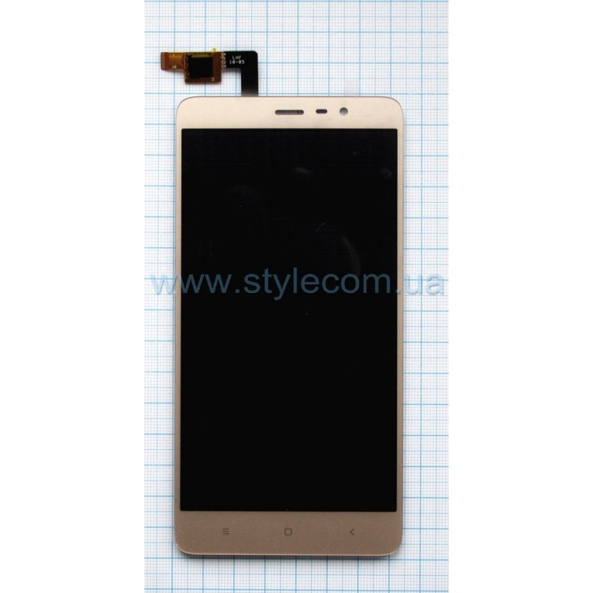 Дисплей (LCD) для Xiaomi Redmi Note 3, Redmi Note 3 Pro 147х73мм с тачскрином gold High Quality