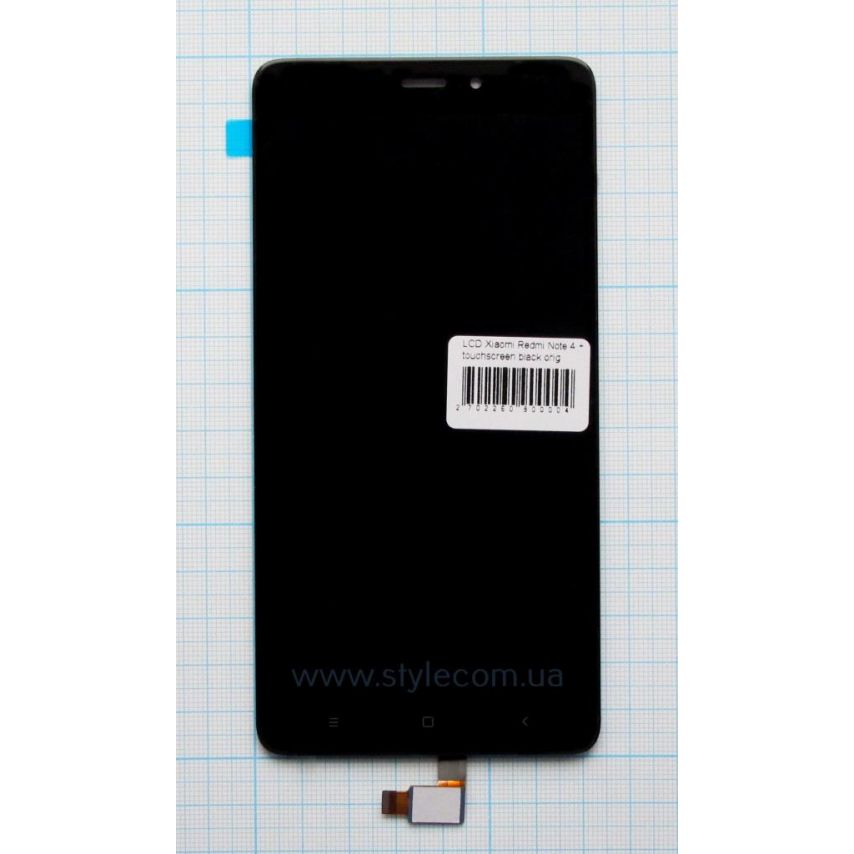 Дисплей (LCD) для Xiaomi Redmi Note 4 с тачскрином black High Quality