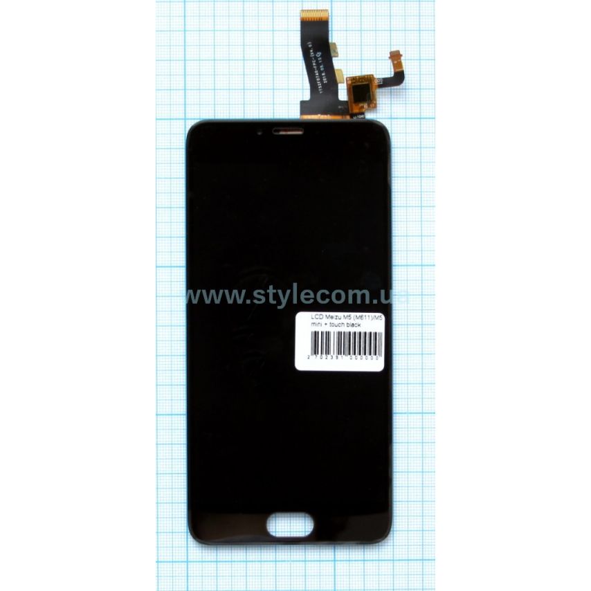 Дисплей (LCD) для Meizu M5 M611, M5 mini с тачскрином black High Quality