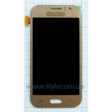 Дисплей (LCD) Samsung J1/J110 (2015) + тачскрин gold (TFT) High Quality (light change)