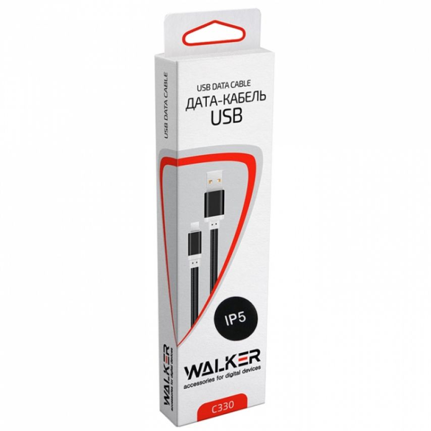 Кабель USB WALKER C330 Lightning black