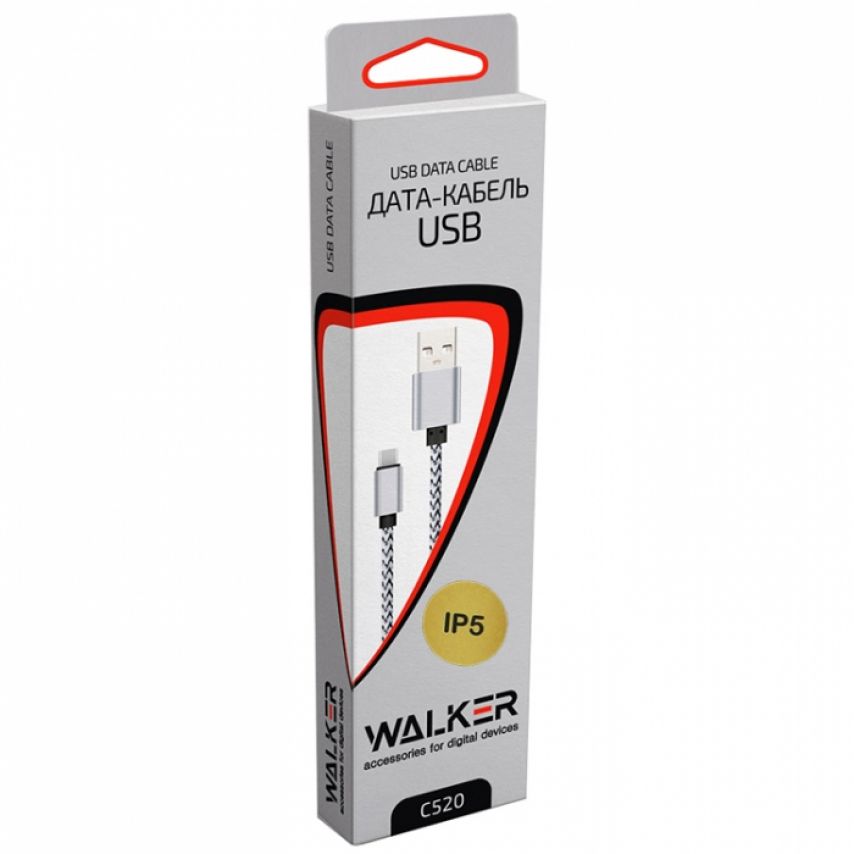 Кабель USB WALKER C520 Lightning gold/black