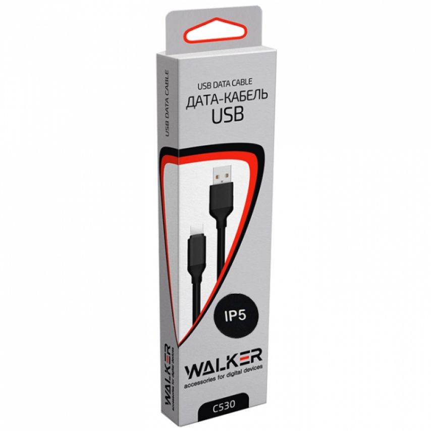 Кабель USB WALKER C530 Lightning black