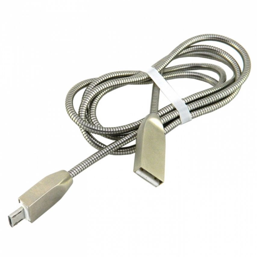 Кабель USB WALKER C730 Micro silver