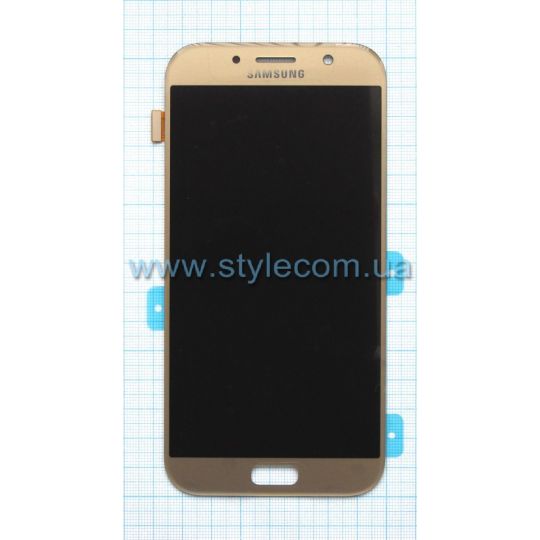 Дисплей (LCD) для Samsung Galaxy A7/A720 (2017) с тачскрином gold Service Original (PN:GH97-19723B)