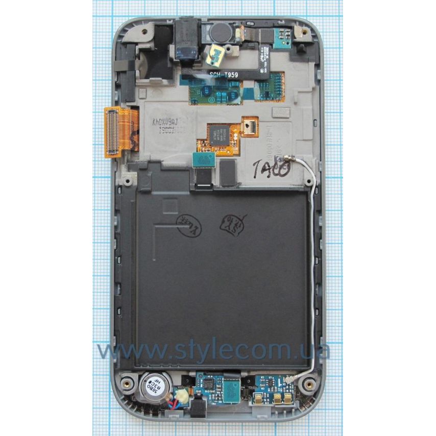 Дисплей (LCD) для Samsung Galaxy I9000 з тачскріном та рамкою black (Oled) Original Quality