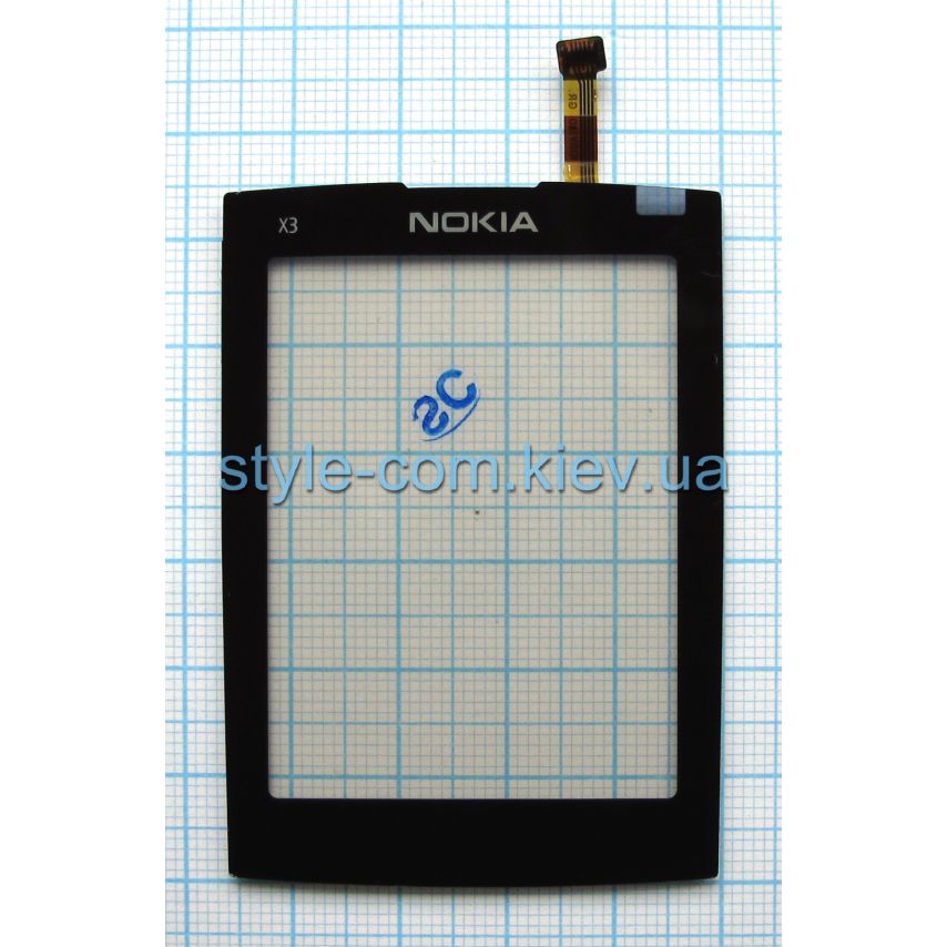 Тачскрін (сенсор) для Nokia X3-02 black High Quality