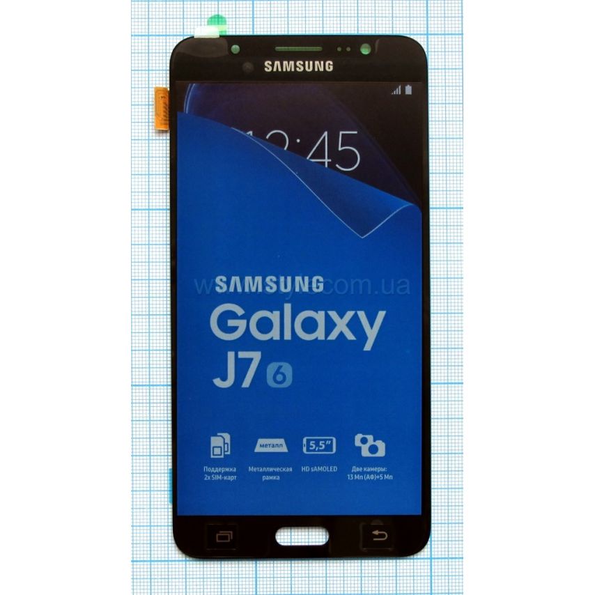 Дисплей (LCD) для Samsung Galaxy J7/J710 (2016) с тачскрином blue Service Original (PN:GH97-18855B)