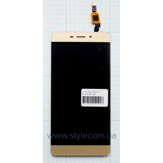 Дисплей (LCD) Xiaomi Redmi 4 + тачскрин gold High Quality - купить за {{product_price}} грн в Киеве, Украине