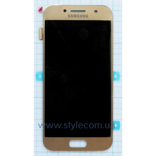 Дисплей (LCD) для Samsung Galaxy A3/A320 (2017) с тачскрином gold Service Original (GH97-19732B)